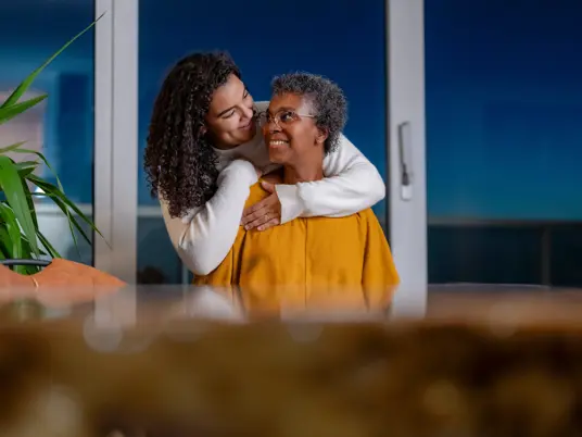 Kiona met haar moeder