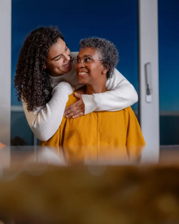 Kiona met haar moeder