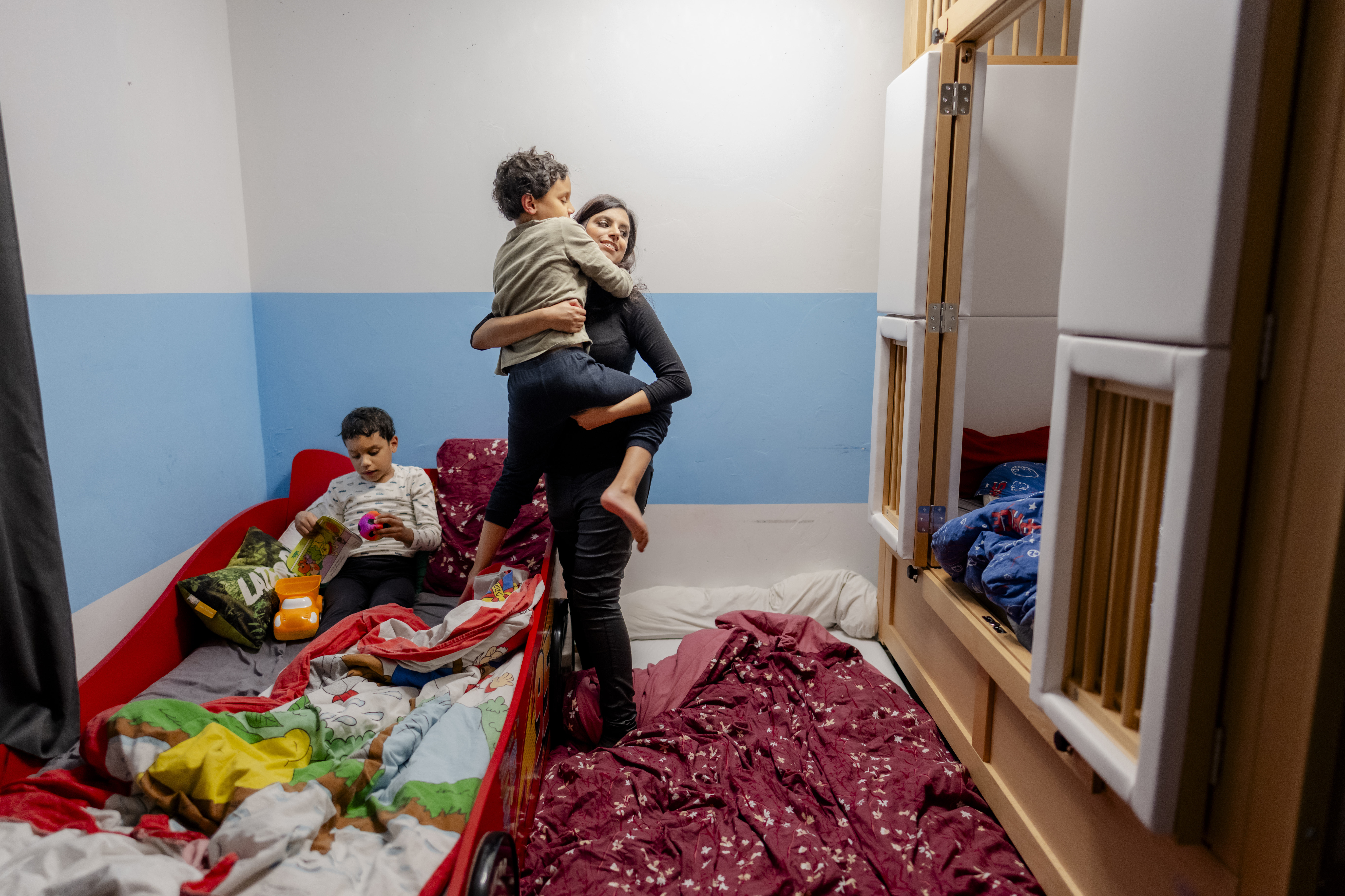 Mantelzorger met haar kinderen